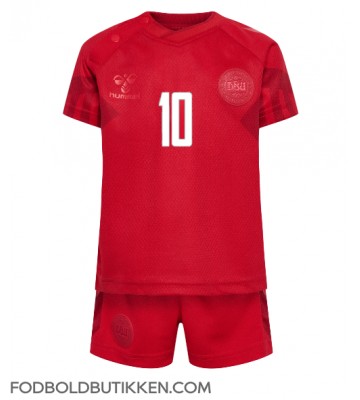 Danmark Christian Eriksen #10 Hjemmebanetrøje Børn VM 2022 Kortærmet (+ Korte bukser)